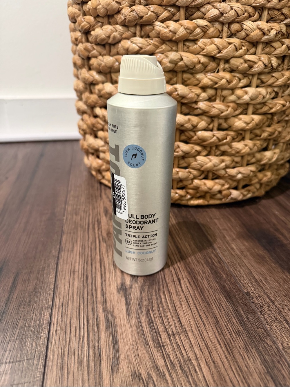 Papatui Full Body Men's Spray Deodorant, Aluminum Free, Lush Coconut, 5 oz New